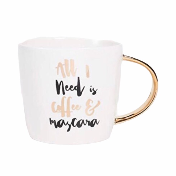 new Posh All I Need is Coffee  + Mascara Mug ✶ with Black + Gold Foil Graphics ✶ - Picture 9 of 11